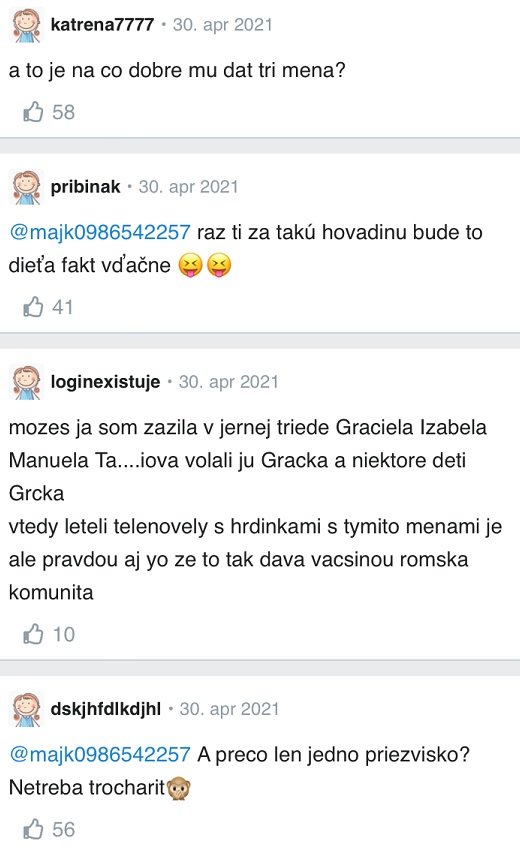 Dievčenské mená diskusia Modrykonik