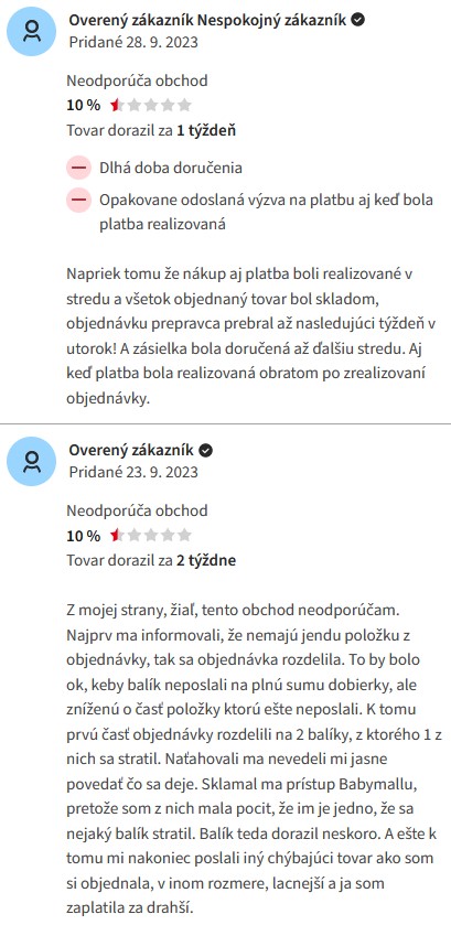 Babymall.sk hodnotenie