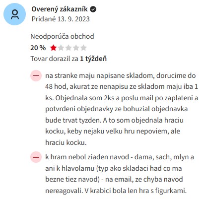 Originalnehracky.sk hodnotenie