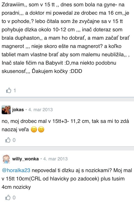 15. týždeň tehotenstva skúsenosti Modrykonik