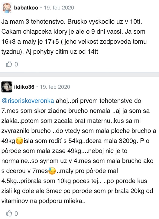 16. týždeň tehotenstva mamičky skúsenosti Modrykonik