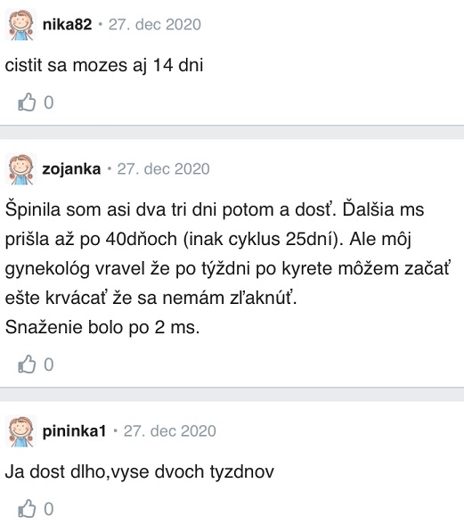 Ako dlho žena krváca po kyretáži diskusia Modrykonik
