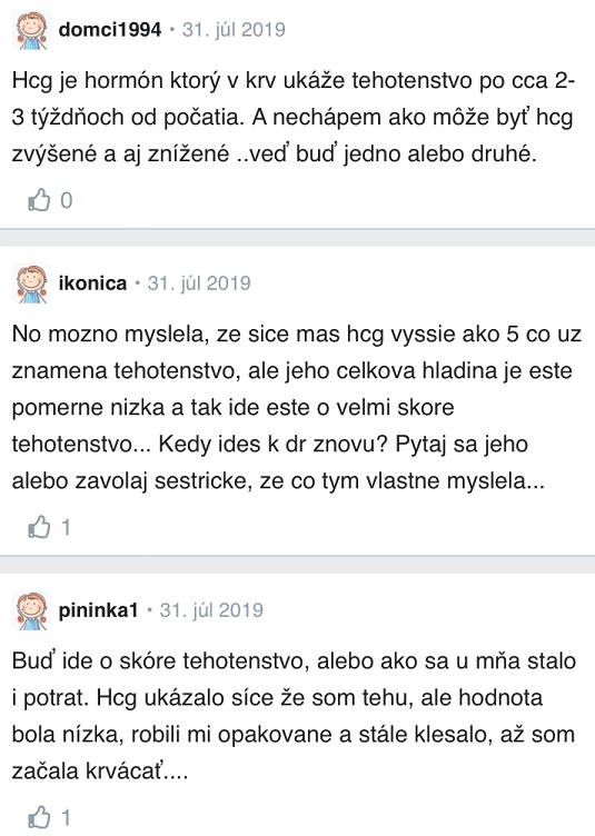 Kedy sa ukáže hCG v krvi diskusia Modrykonik