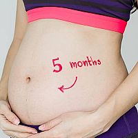 Tehotenské bruško v 5.mesiaci