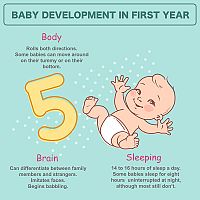 Vývoj dieťaťa v prvom roku 5-mesačné bábätko