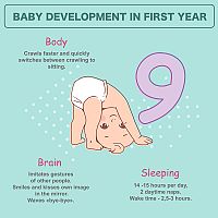 Vývoj dieťaťa v prvom roku 9-mesačné bábätko